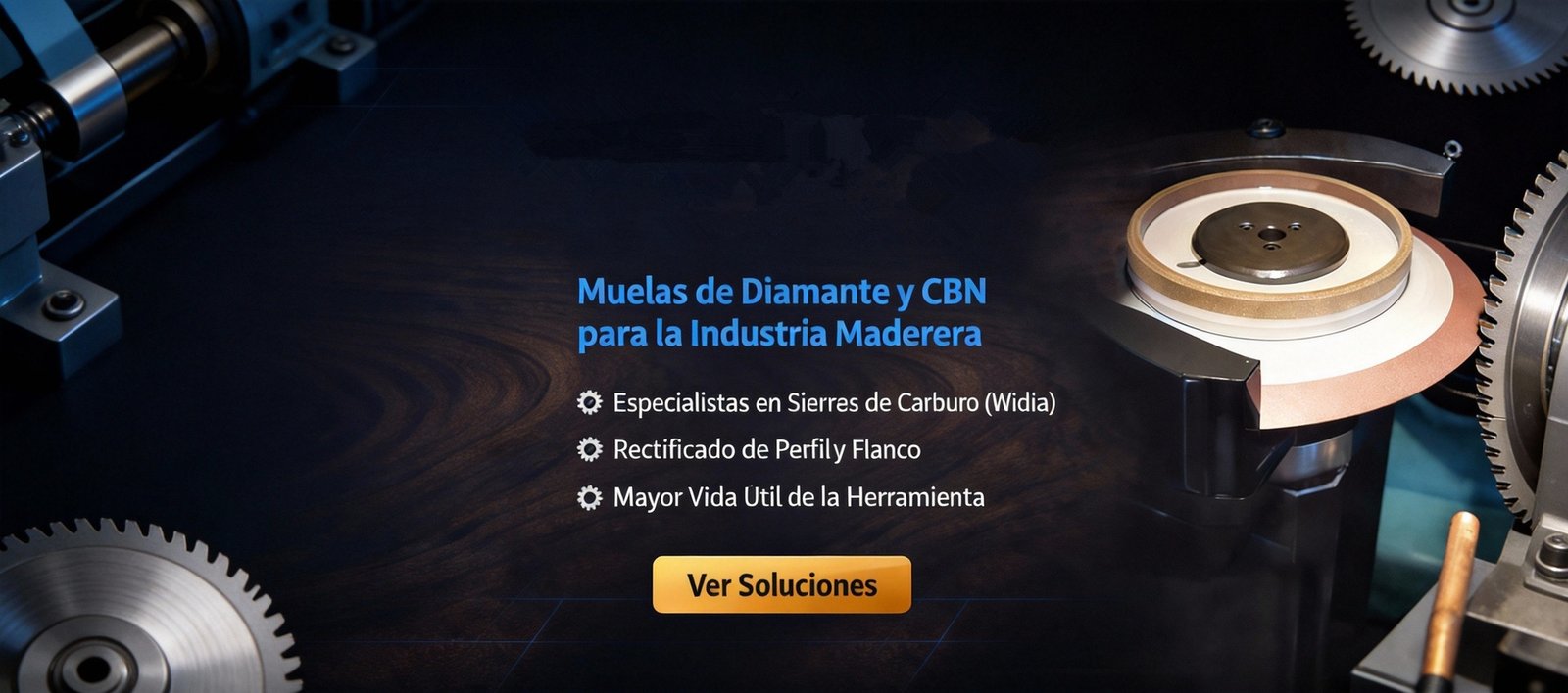 Muelas de diamante para afilado de sierras de carburo