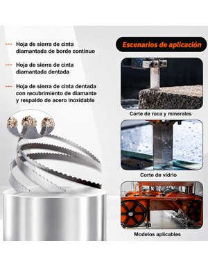 Sierra de cinta diamantada