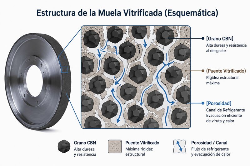 muelas de CBN vitrificado